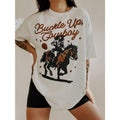Buckle Up Cowboy Tee, Western trendy country t shirt, horse shirt, cowgirl  T-shirt, sweater and Hoodie cotton Sweatshirt