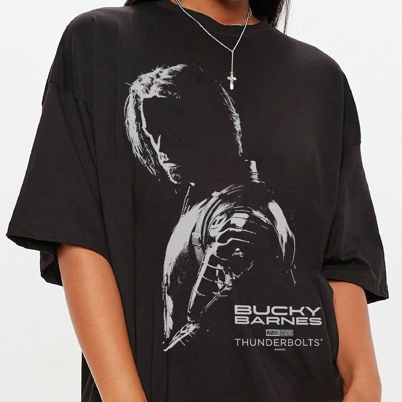 Bucky Barnes Vintage Shirt, MCU Thunderbolts 2025 Movie Shirt, Be Careful Who You Assemble Tshirt, Thunderbolts 2025...