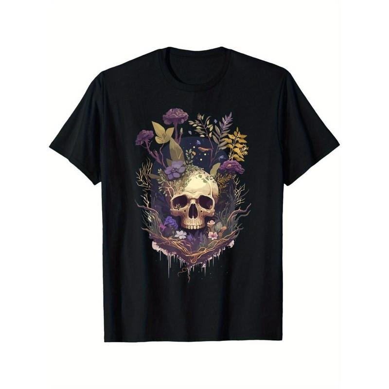 Bucolic Skull Mushroom collector Morels mycologist Goth T-shirt Made in USA Hoodie, Sweatshirt | GrindPrints.com