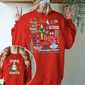 Buddy Elf OMG Santa, I Know Him 2-Sided Sweatshirt, Perfect Christmas Movie Sweatshirt & Holiday Gift for Elf Fans Tops...