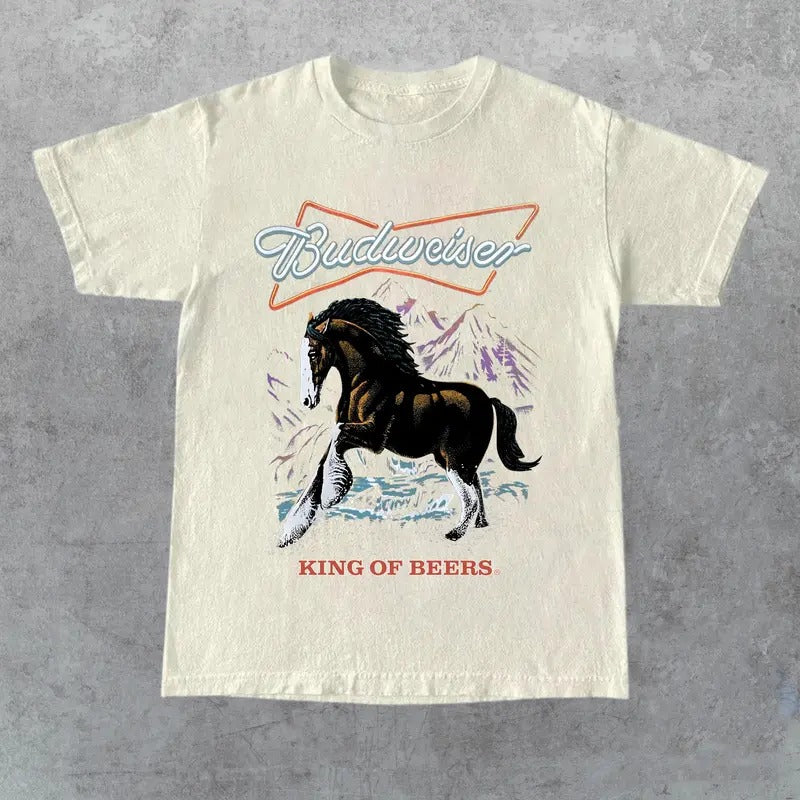 Budweiser King of Beers T-shirt, Gift for Her, Gift for Him, Gift for Friend Hoodie, Sweatshirt | GrindPrints.com