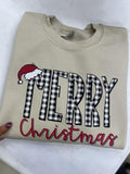 Buffalo Plaid Merry Christmas Sweatshirt T-Shirts, Hoodie | GrindPrints.com