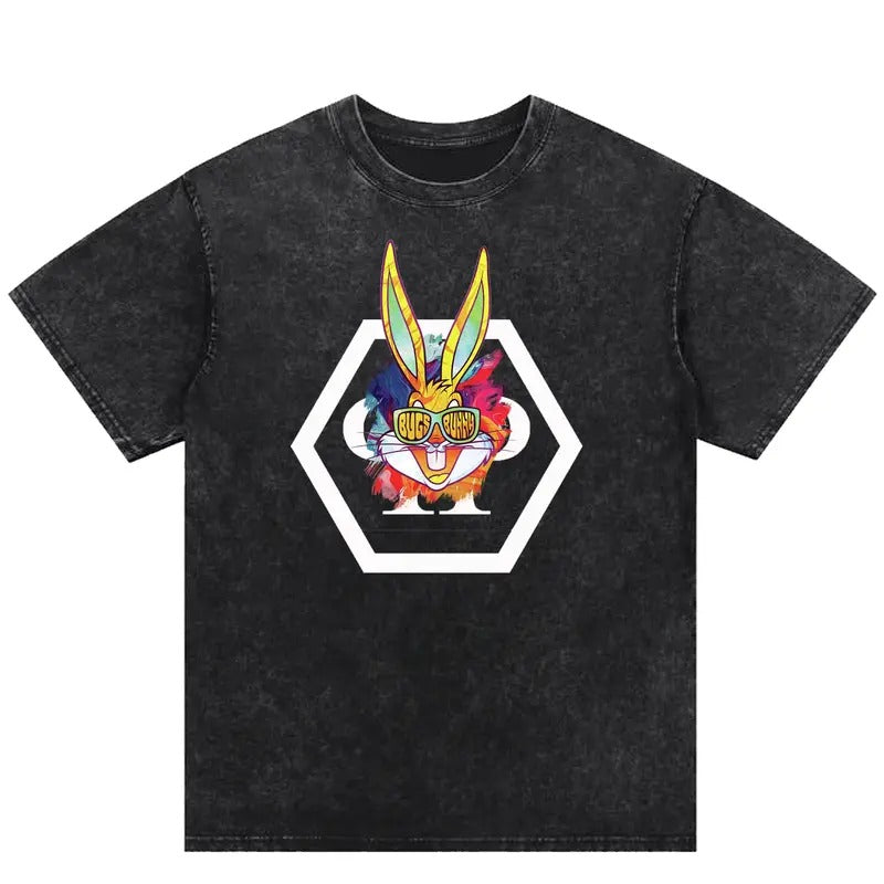 Bugs Bunny Stylish Washed T - shirt, a timeless icon! Wear the style, embrace the fun! Hoodie, Sweatshirt | GrindPrints.com