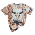 Bull Skull Cowhide Bleach Shirt Hoodie, Sweatshirt | GrindPrints.com