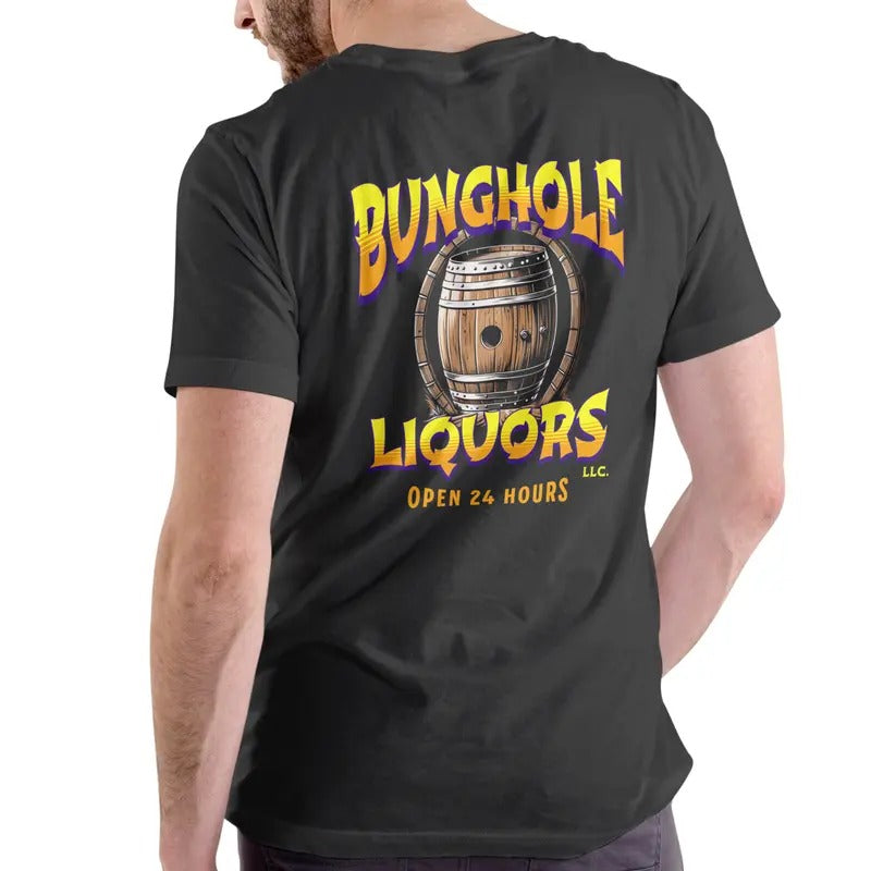Bunghole Liquors open 24 hours, T Shirt, Unisex Casual Fabric Hoodie, Sweatshirt | GrindPrints.com