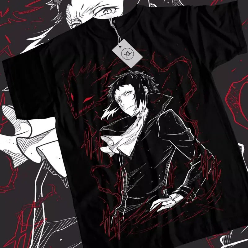 Bungo Stray Dogs Anime T-Shirt & Sweatshirt, Ryunosuke Akutagawa Graphic Tee, Anime Manga Lover Gifts Ball Cotton Hoodie