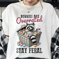 Bunnies Are Overrated Stay Feral T-shirt,Raccoon Easter Graphic Tee,Feral Easter,Funny T-shirt,Retro Easter...