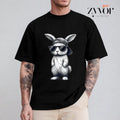 Bunny Face With Sunglasses Cap Easter Day Shirt Casual Style Crew Neck Short Sleeve T-Shirt Tops Trendy for Unisex,...