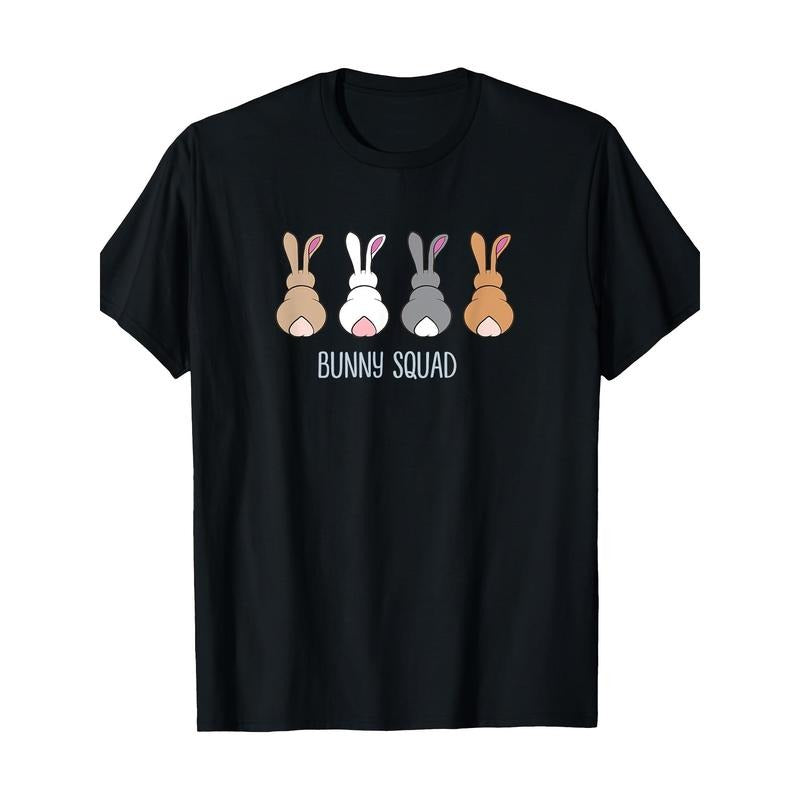 Bunny Squad Funny Ironic Rodent Rabbits Team T-Shirt, Men's T-Shirt, 220g made in usa Hoodie, Sweatshirt | GrindPrints.com