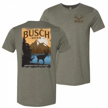 Busch Beer Brewed For The Hunt Front and Back Print T-Shirt Hoodie, Sweatshirt | GrindPrints.com