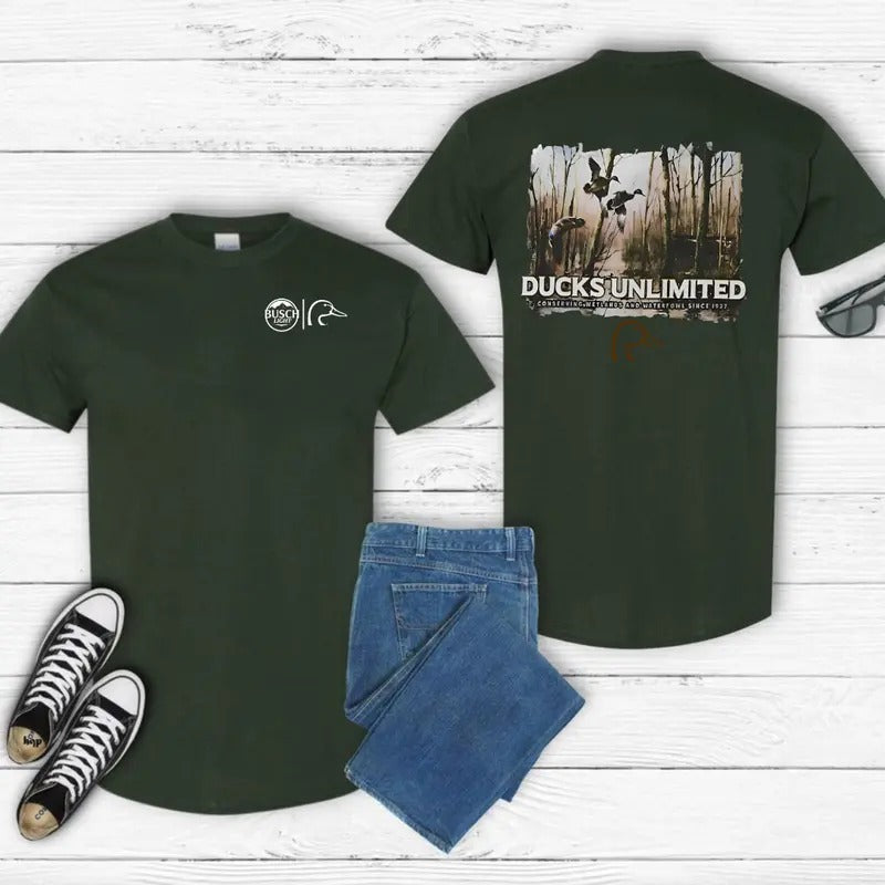 Busch Light Ducks Gildan-Unisex T-Shirt Cotton Fabric Hoodie, Sweatshirt | GrindPrints.com