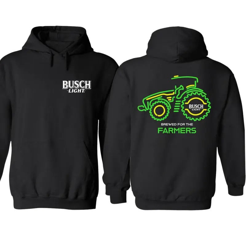 Busch Light Farmers Tractor 2-sided Hoodie, Busch Light Hoodie Full Color For Men And Women, hoodie trend T-Shirts,...