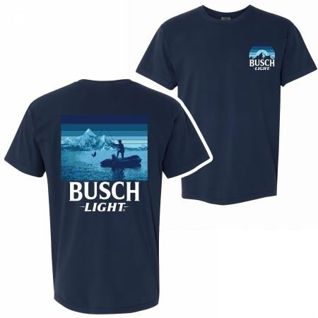 Busch Light Fishing Front and Back Print T-Shirt Hoodie, Sweatshirt | GrindPrints.com