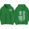 Busch Light Flag With Shamrocks For St. Patrick's Day T-Shirt Hoodie, Unisex Hoodie Sweatshirt | GrindPrints.com