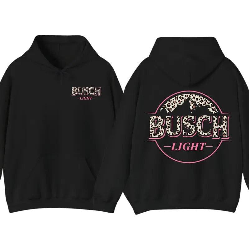 Busch Light Leopard Logo 2 Sided Beer Casual Streetwear & Menswear Tops T-Shirts, Hoodie, Sweatshirt