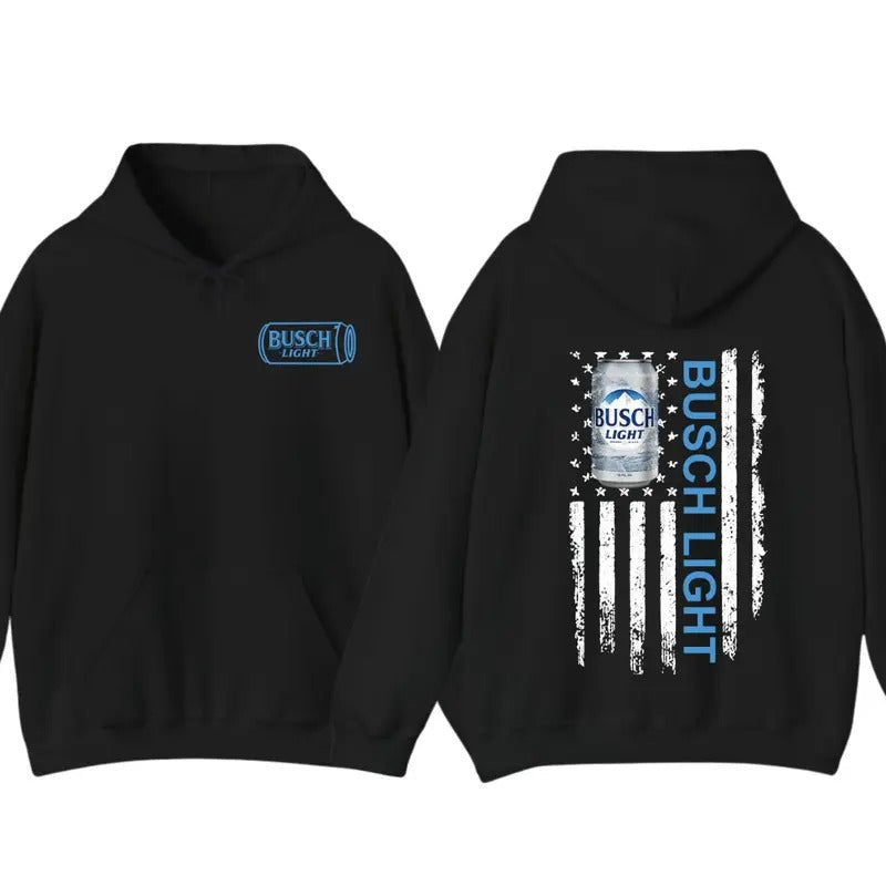 Busch Light Logo Flag 2-sided Tshirt, Busch Light Tshirt Full Color For Men And Women Tshirt, Hoodie Unisex Sweatshirt