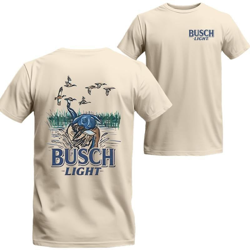 Busch Light Mans Best Friend Dog T-shirt, Busch Light Short Sleeve Tee, Unisex Shirt Hoodie, Sweatshirt | GrindPrints.com