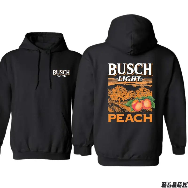 Busch Light Peach, Casual Wear Hoodie, Fresh and Vibrant Style Menswear Hoodie T-Shirts, Sweatshirt | GrindPrints.com