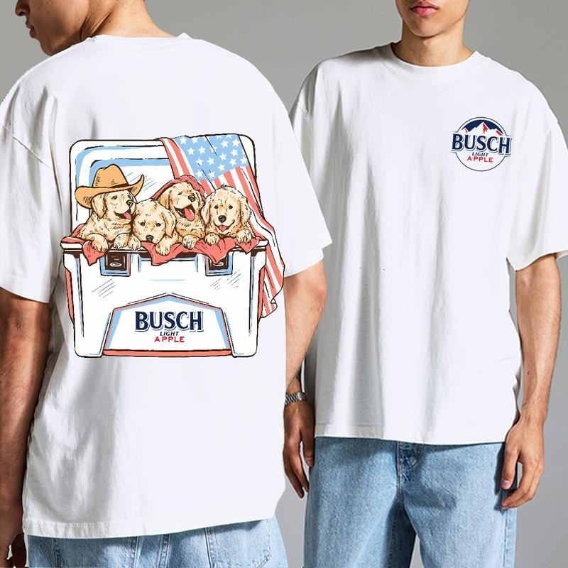 Busch Light Tee, Red White and Busch Light T-shirt, Flag Hoodie, Sweatshirt | GrindPrints.com