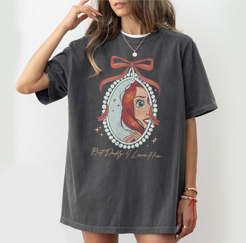 But Daddy I Love Him Coquette Bow Little Mermaidđ Shirt Hoodie, Sweatshirt | GrindPrints.com
