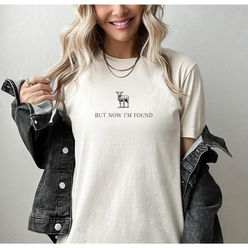 But Now I'm Found Christian T-shirt, Christian Gift, Retro Jesus Tee Hoodie, Sweatshirt | GrindPrints.com