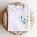 Butterfly Cervical Cancer Shirt Teal Ribbon Pocket Size Matching Support Survivor Shirt Cancer Shirt T-Shirts, Hoodie, Sweatshirt