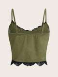 Butterfly Skull Print Contrast Black Lace Spaghetti Strap Sleeveless Cami Tank Crop TopsY2K T-Shirts, Hoodie, Sweatshirt