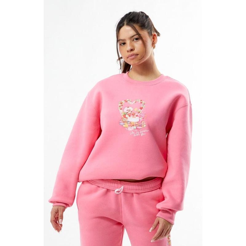 By Samii Ryan Women's Care Bears x Strawberry Shortcake Life Is Sweet Crew Neck Sweatshirt T-Shirts, Hoodie | GrindPrints.com