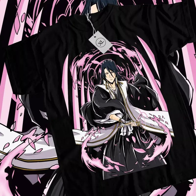 Byakuya Kuchiki T-Shirt Bleach Shirt Manga Strip Anime Graphic Tee All Size Hoodie, Sweatshirt | GrindPrints.com