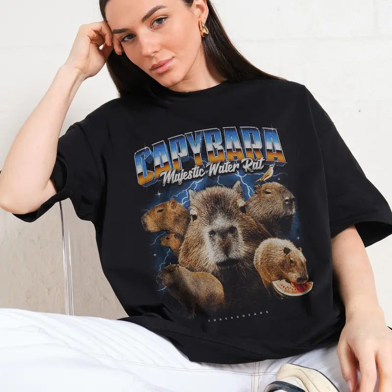CAPYBARA WATER RAT Summer Cotton Cotton Menswear S 3XL Soft Top T-Shirts, Hoodie, Sweatshirt