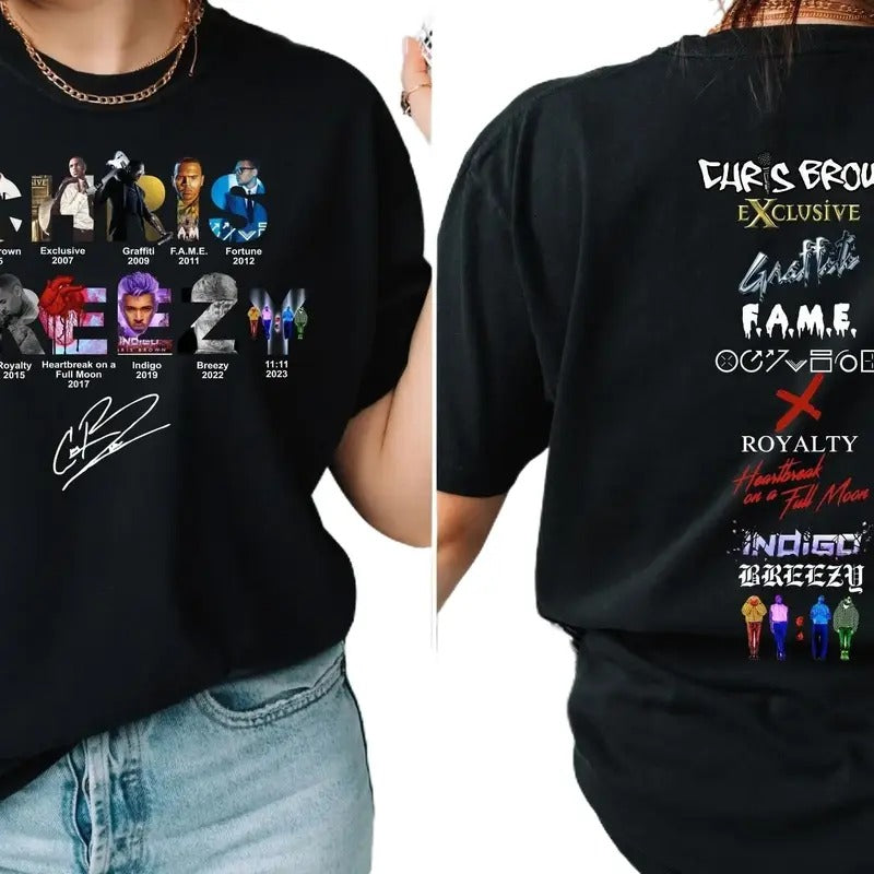 CB Fan Tee, Chris 11 11 Tour 2024 Shirt, Brown Tour Shirt, Brown 11 11 Vintage Shirt, Brown 11 11 Tour Tee, Cotton Round...