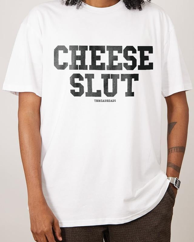 CHEESE SLUT T-SHIRT, Men Summer Fashion Cotton, Cotton Menswear, S to 3XL Hoodie, Sweatshirt | GrindPrints.com