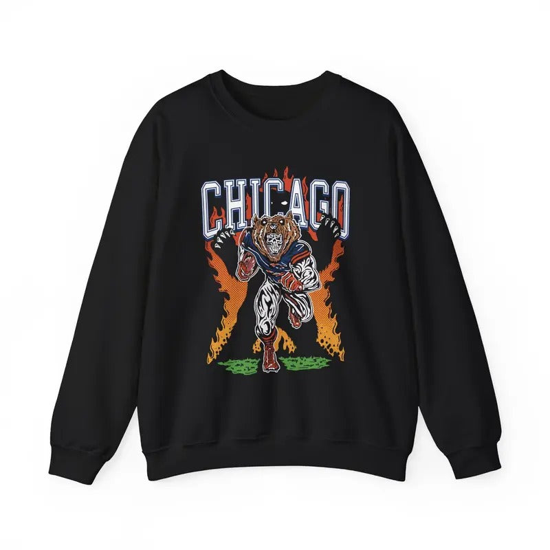 CHICAGO FOOTBALL WL Crewneck Sweatshirt T-Shirts, Hoodie | GrindPrints.com