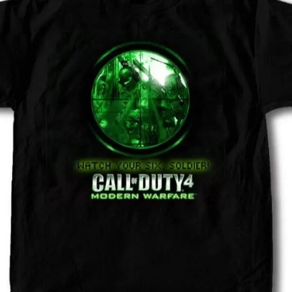 COD4 Modern Warfare Tee, Watch Your Six Shirt, Night Vision Gamer Shirt, Call of Duty Fan Gift Graphic Te Hoodie, Sweatshirt