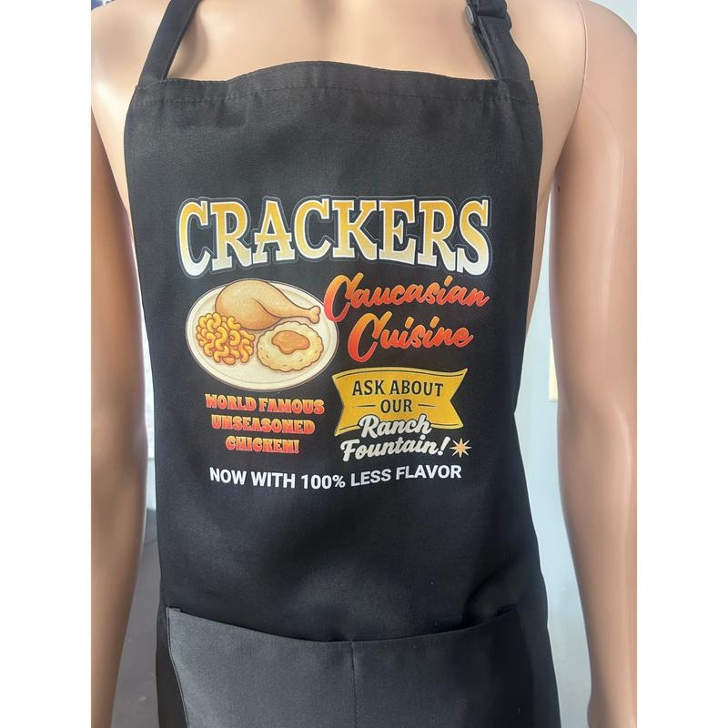 CRACKERS CAUCASIAN CUISINE ADJUSTABLE BBQ APRON T-Shirts, Hoodie, Sweatshirt | GrindPrints.com