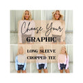 CROP *LONG Sleeve Graphic Tee Hoodie, Sweatshirt | GrindPrints.com
