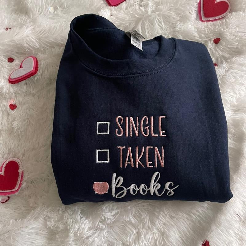 CUSTOM VALENTINES DAY SWEATSHIRT EMBROIDERED SWEATSHIRT GIFTS FOR VALENTINE DAY T-Shirts, Hoodie | GrindPrints.com