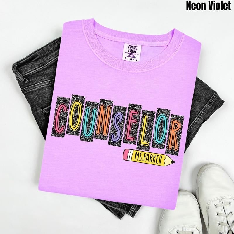 *CUSTOMIZABLE* Composition Counselor Comfort Colors T-Shirt 'NLB Hoodie, Sweatshirt | GrindPrints.com