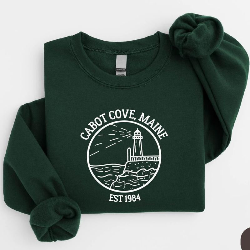 Cabot Cove Maine Sweatshirt, Cabot Cove Est 1984 Sweatshirt, Murder She Wrote Shirt, Murder Mysteries Shirt, Adventure...