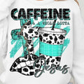 Caffeine and a whole lotta Jesus DTF Transfers - THIS IS NOT A SHIRT Hoodie, Sweatshirt | GrindPrints.com