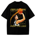 Caitlin Clark T-Shirt From The Logo Custom Fan Art Graphic Tee Crewneck Cotton Menswear Top Hoodie, Sweatshirt