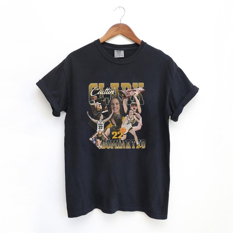 Caitlin Clark Unisex T-Shirt Oversized Fit Cotton Fabric Bootleg 90s Style Classic Hoodie, Sweatshirt | GrindPrints.com