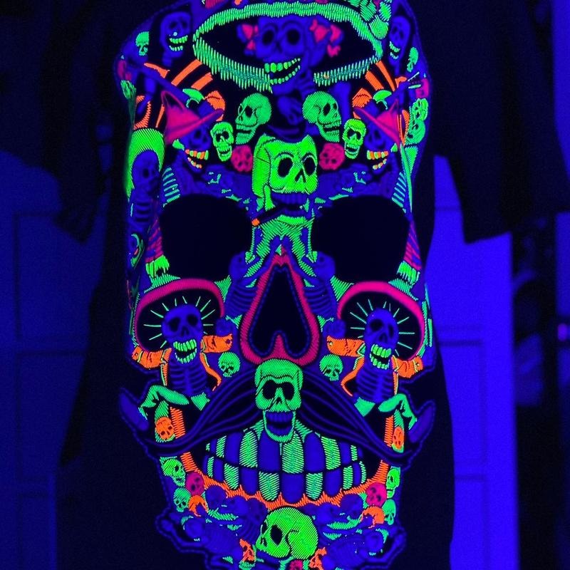 Calavera altar t-shirt Cotton Black Slim-fitting Menswear Hoodie, Sweatshirt | GrindPrints.com