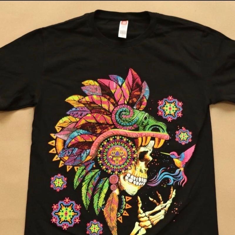 Calavera penacho T-shirts Cotton Black Hoodie, Sweatshirt | GrindPrints.com
