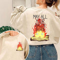 Calcifer May All Your Bacon Burn Howl's Moving Castle Sweatshirt, Studio Ghibli Sweatshirt, Calcifer Sweatshirt, A...
