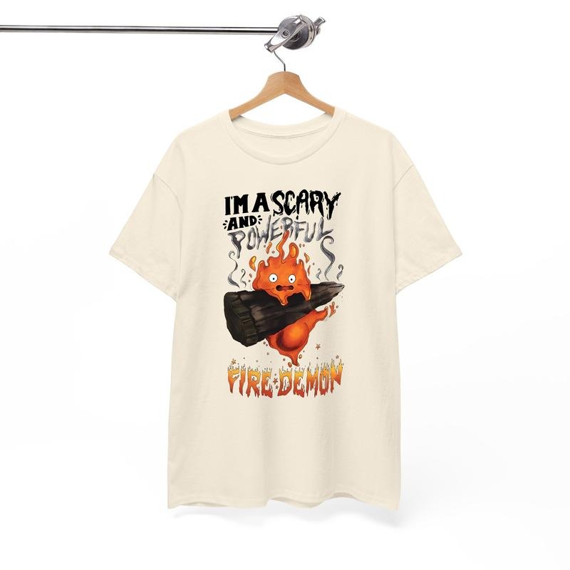 Calcifer Scary & Powerful Fire Demon Howl's Moving Castle T-Shirtstyle{n002}2 T-Shirts, Hoodie, Sweatshirt | GrindPrints.com