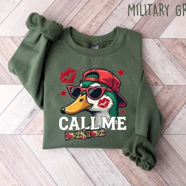 Call Me Duck Valentine Funny Valentine Shirt Funny Mallard Duck Shirt Duck Hunting Valentine Shirt Cute Animal Shirt T-Shirts, Hoodie, Sweatshirt