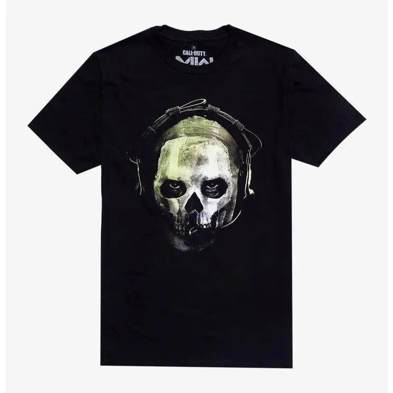 Call Of Duty Modern Warfare Ghost Head Shot Shirt Cotton Menswear T-Shirt Top Decoration Print Hoodie, Sweatshirt