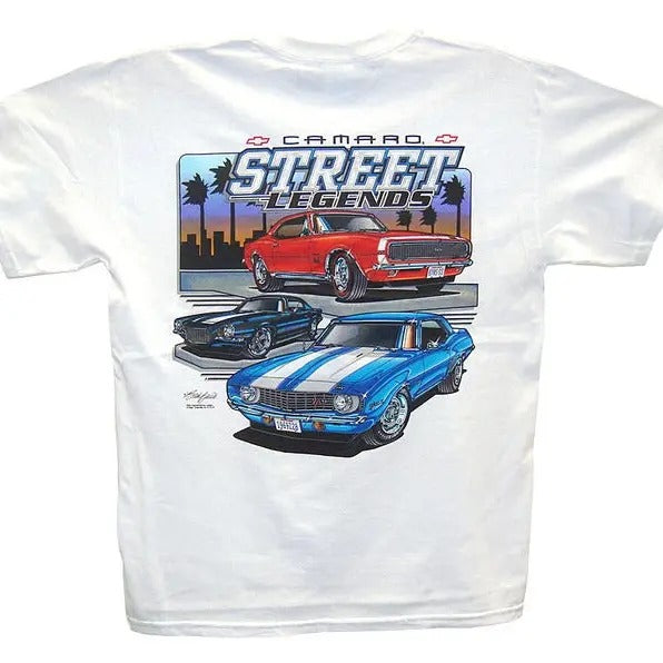 Camaro Street Legends White T-Shirt Chevrolet Chevy 1967 1968 1969 1970 RS SS Z28 Hoodie, Sweatshirt | GrindPrints.com