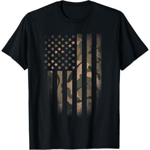 Camo American Flag Usa Military Tactical Camouflage Desert T-Shirt Made in USA Hoodie, Sweatshirt | GrindPrints.com